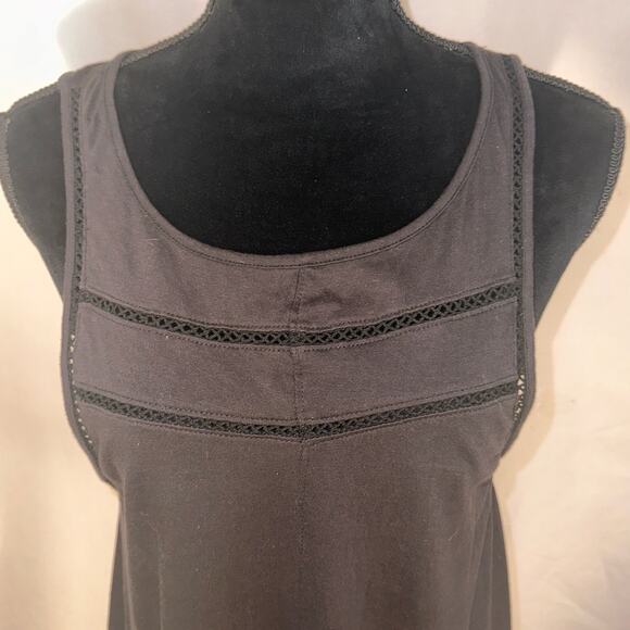 Lagaci Size Large Dress Pullover Tank Style Dark Gray Swing Bottom Stretchy - Picture 4 of 7